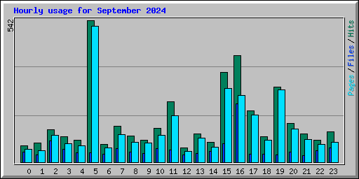 Hourly usage for September 2024