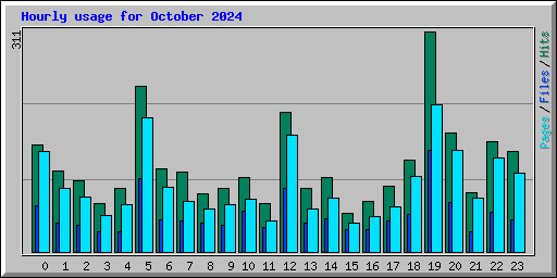 Hourly usage for October 2024