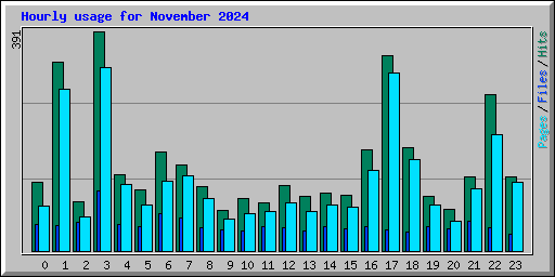 Hourly usage for November 2024